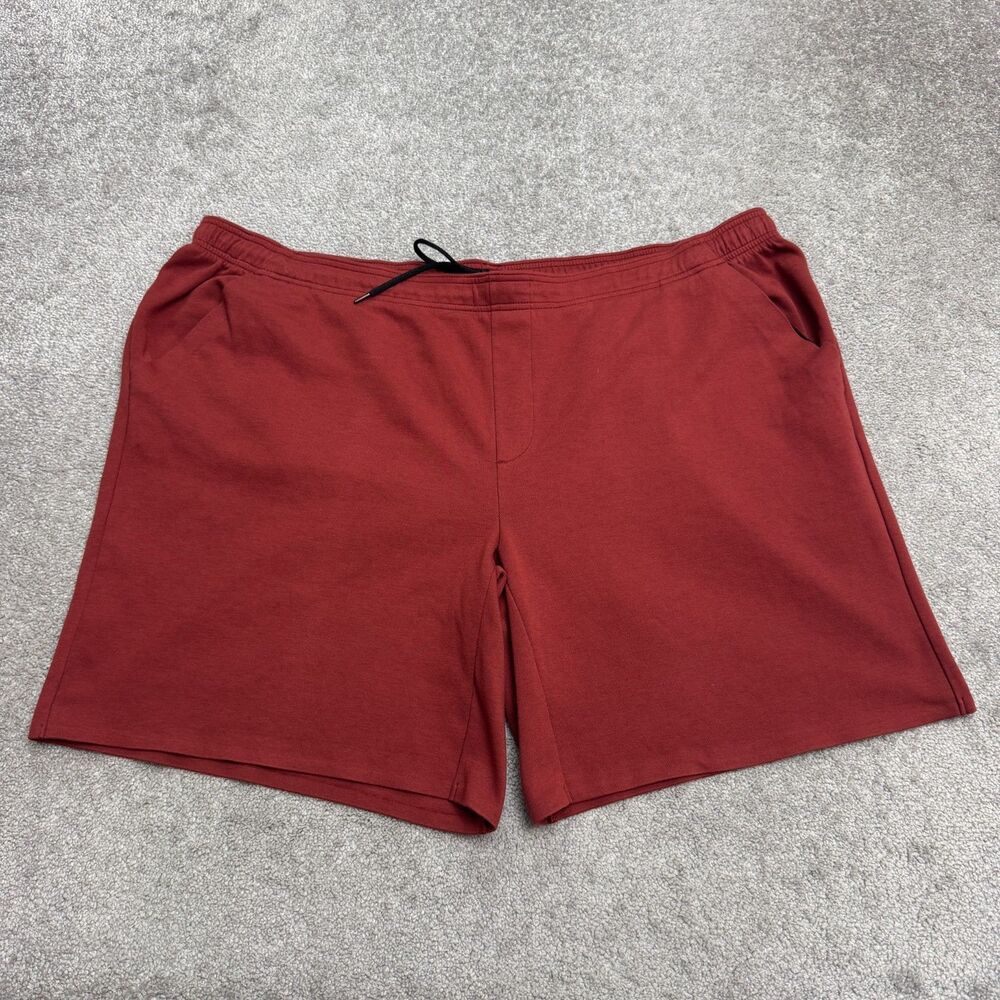 MSX Michael Strahan Fleece Sweat Shorts Mens 3XL Rust Brown Athletic Activewear